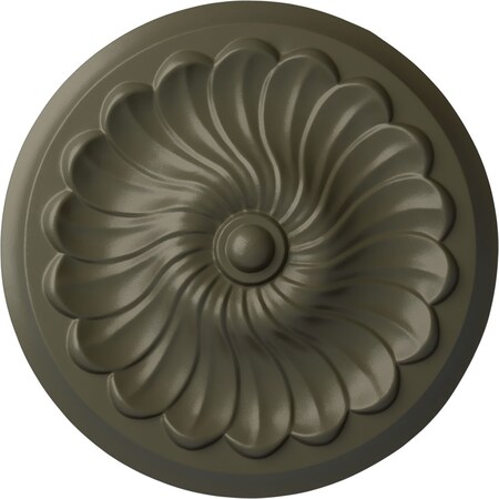 Ekena Millwork Flower Spiral Ceiling Medallion (Fits Canopies up to 2"), 12 1/4"OD x 2 1/4"P, Witch Hazel CM12FLWHF